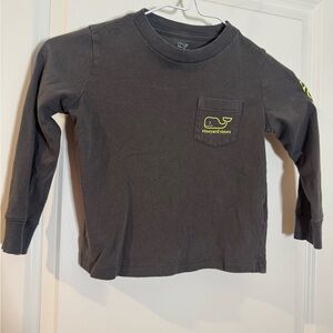 Vineyard Vines Kids Charcoal Long Sleeve Tee